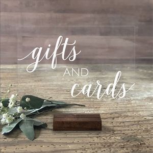 Acrylic wedding sign - GIFTS & CARDS